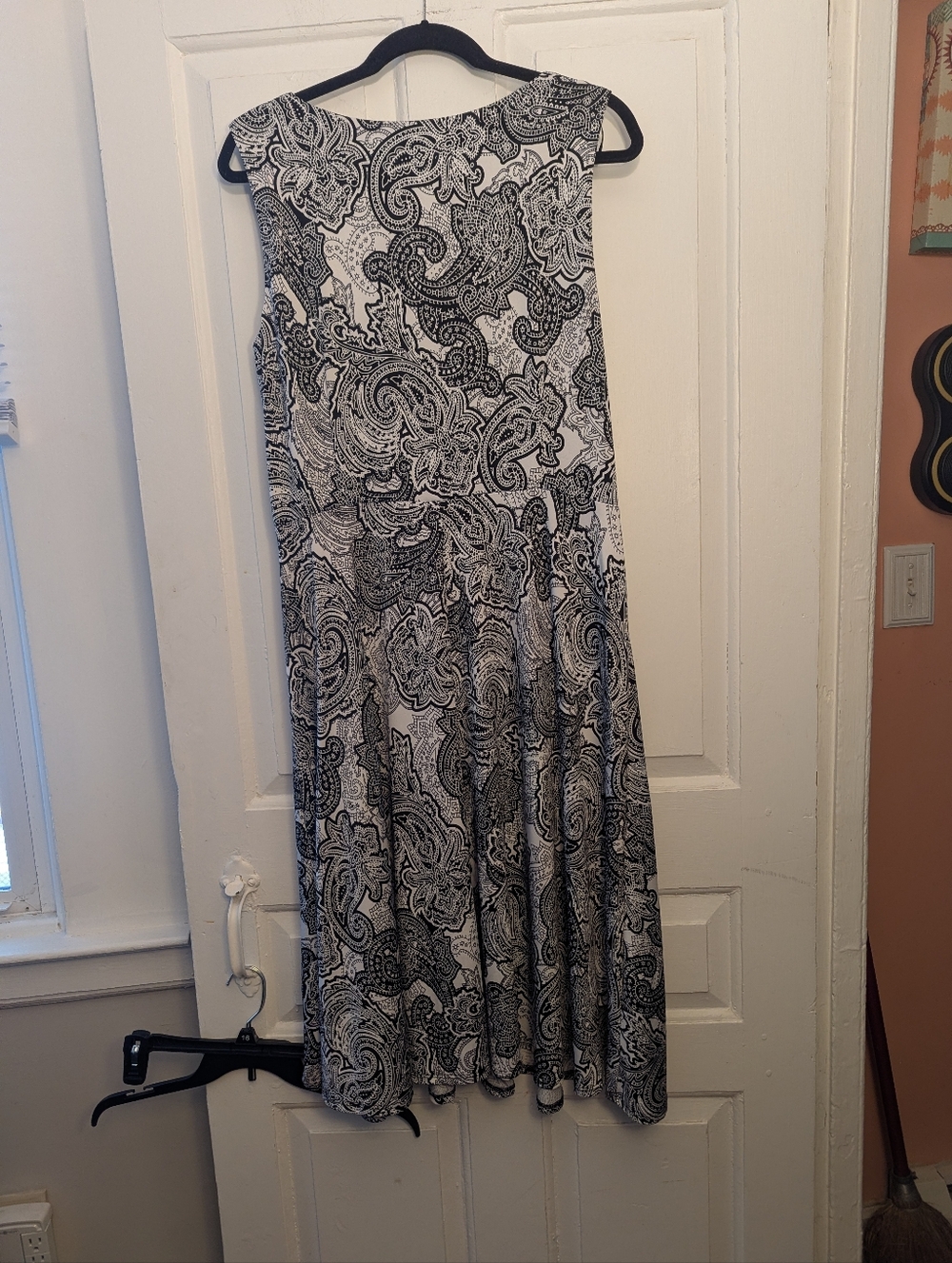 Perceptions Black and White Paisley Midi Dress with Bolero - Picture 3 of 4